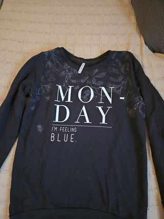 Sudadera Stradivarius Negra Talla S