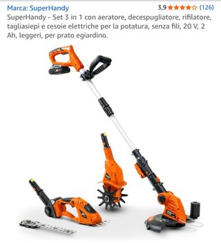 SuperHandy Set 3in1: aeratore, decespugliatore 