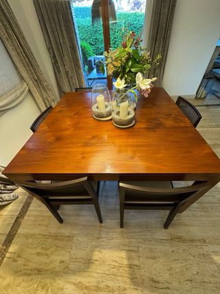 Mesa Comedor Teka + 6 sillas de Andreu WORLD 