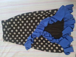 Falda flamenca talla XS negra y azul