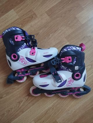 Patines ajustables Oxelo Play3 rosa/morado