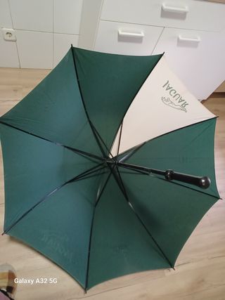 Paraguas de colección Jaguar, 
color verde-blanco 