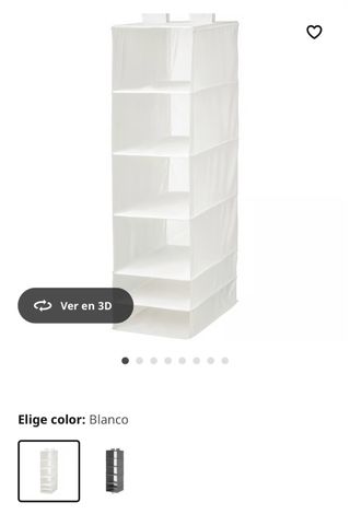 2 organizzatori per armadio Ikea bianchi