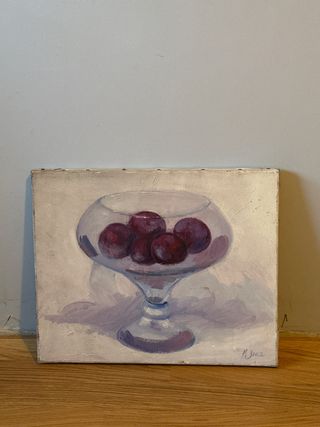 Lienzo hecho a mano de un frutero