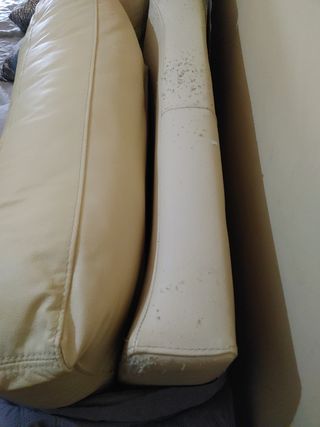 Sofá de piel cheslong extensible