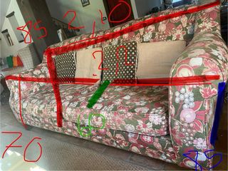 Sofá rústico 3 plazas floral