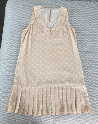 Vestido retro lunares con cuello Peter Pan