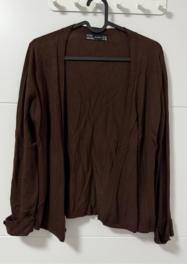 Chaqueta Zara punto marrón