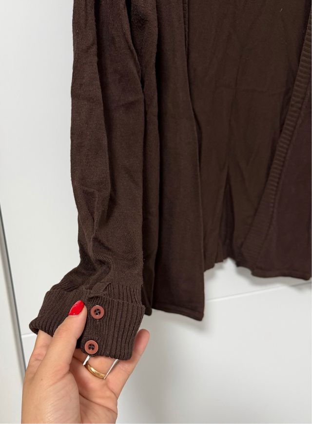 Chaqueta Zara punto marrón