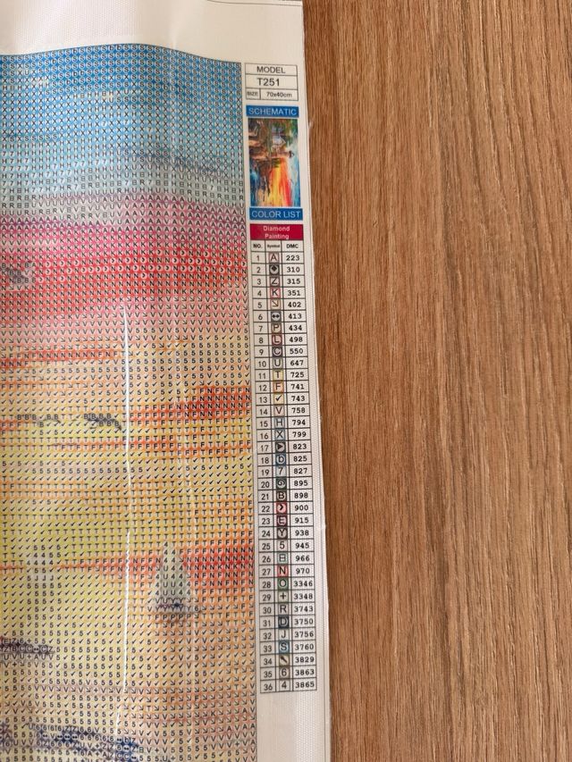 Kit de pintura em diamante 40x70cm