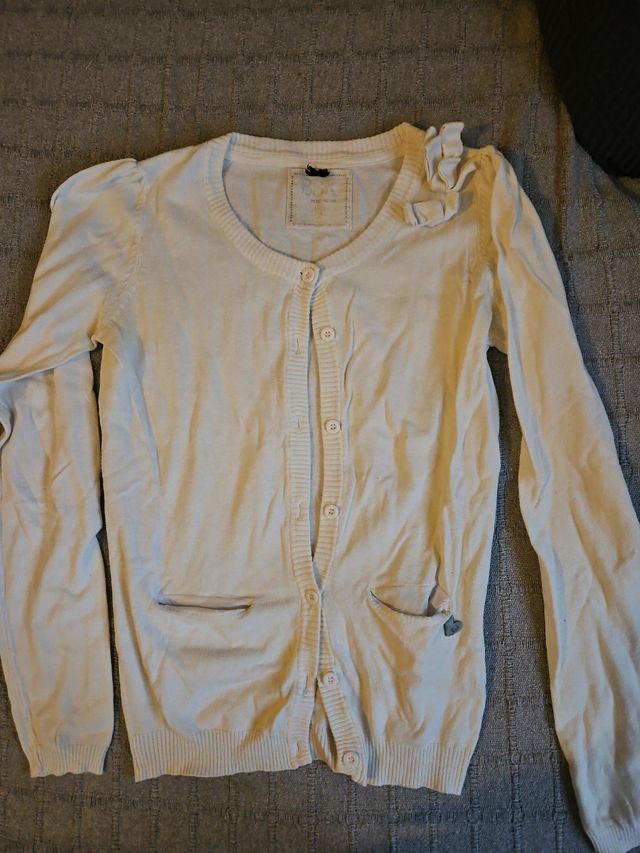 Cárdigan BSK Blanco Talla S