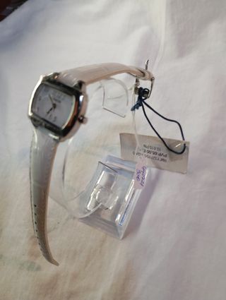 Reloj Racer Blanco y Plateado