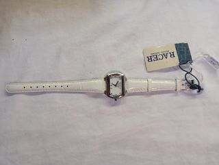 Reloj Racer Blanco y Plateado