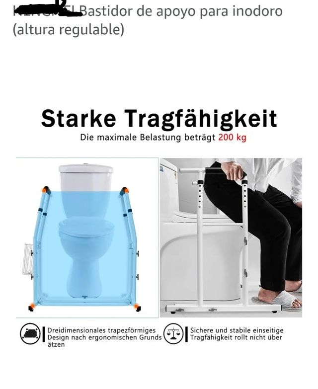 Bastidor apoyo inodoro regulable