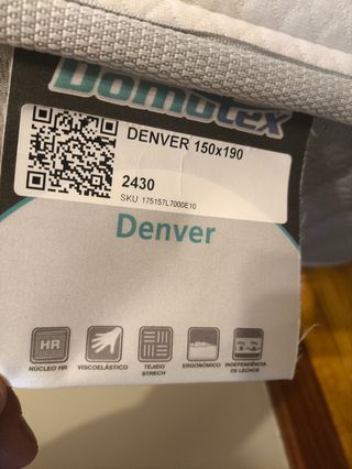 Colchón domotex viscoelástico más HR 150x190 