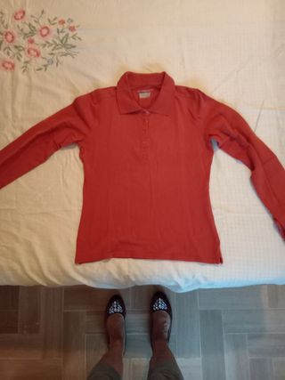 Polo cotone rosso mattone