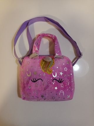 Bolso infantil de unicornio con asas y correa