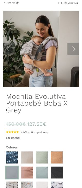 Mochila Boba X portabebés ergonómica