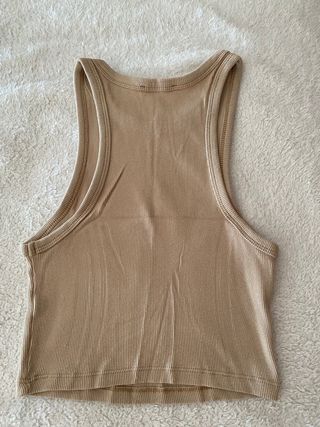 Top Zara Beige Mujer