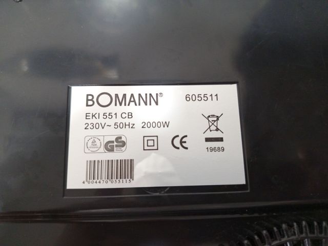 Placa de inducción portátil Bomann