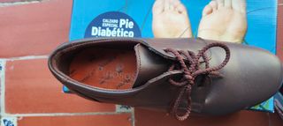 Zapatos para pie diabético marrones