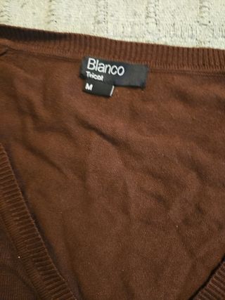 Blanco cárdigan punto talla M