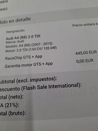 Race Chip GTS Audi A4 B8