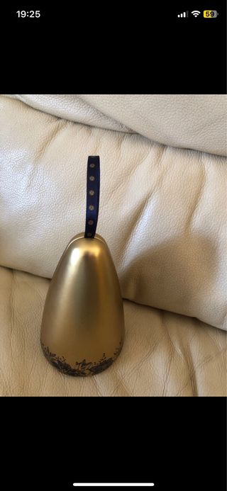 Campana decorativa oro idea regalo Natale