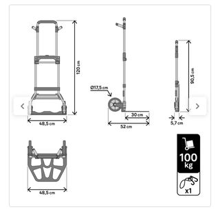 Carretilla de transporte de hasta 100 kg.