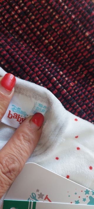 Tutina ciniglia Minnie pois rossi 0/1 mese