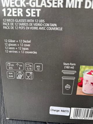 14 Cajas de Tarros de Cristal con Tapa