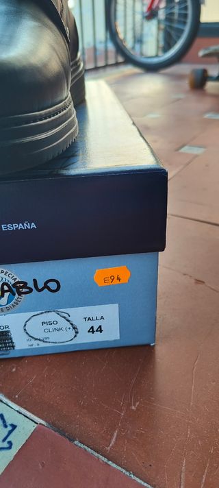 Zapatos hombre pie diabético negros