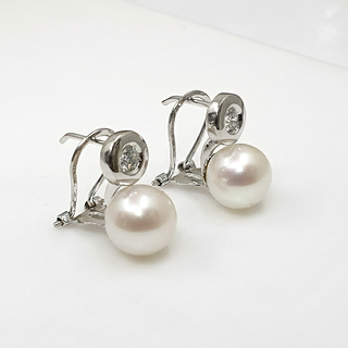 Pendientes TYNEL Oro 18K con Perlas y brillantes