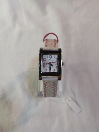 Reloj Calypso Cuadrado Rosa y Blanco