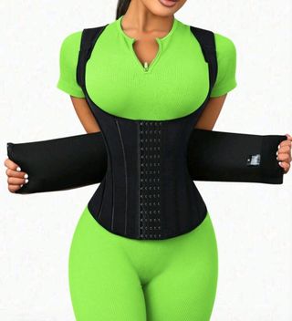 Reductor de cintura negro y verde talla única