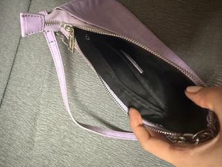 Bolso morado Pull&Bear efecto piel cocodrilo