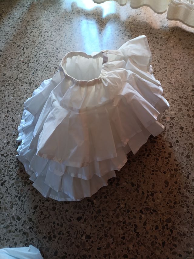 Cancán blanco volantes talla 90