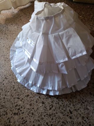 Cancán blanco volantes talla 90