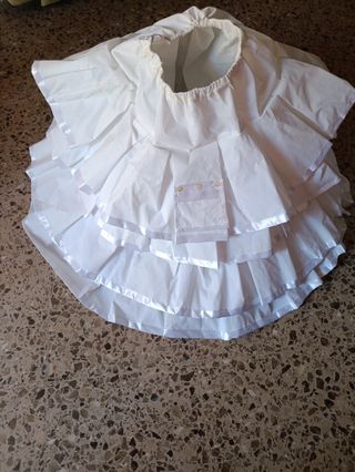 Cancán blanco volantes talla 90