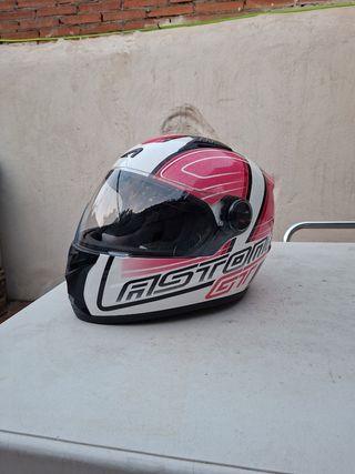 Casco Moto Talla XS Rosa y Blanco