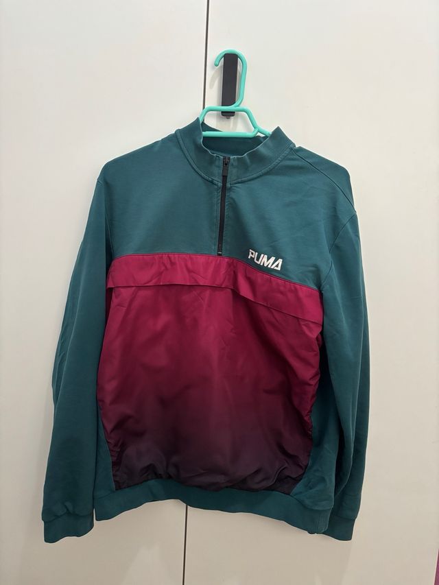 Cortavientos Puma verde y morado