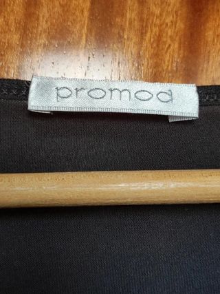 Camiseta gris Promod manga larga viscosa