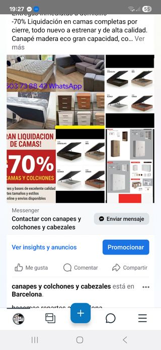 Último calidad de canapés y colchones