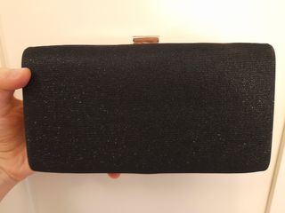 Bolso de fiesta negro Gold&Gold con cadena