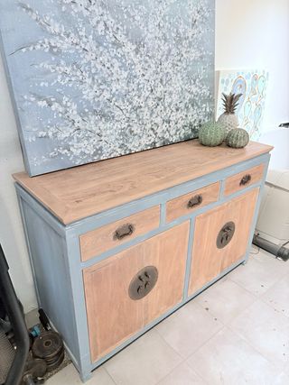 Credenza in teak con ante e cassetti