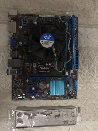 Placa base ASUS H61M-K con procesador Intel 