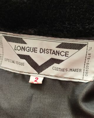Abrigo piel sintética negro talla L/XL