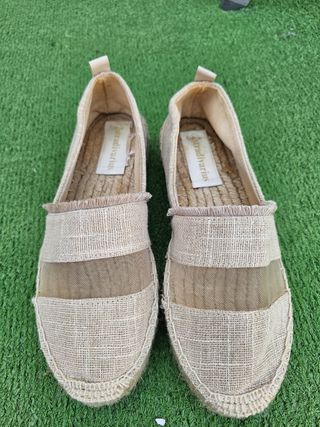 Alpargatas Stradivarius Beige Mujer