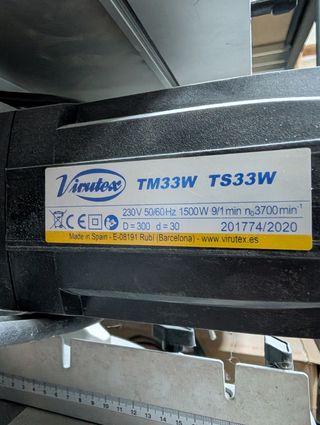 Ingletadora Virutex TM33W TS33W