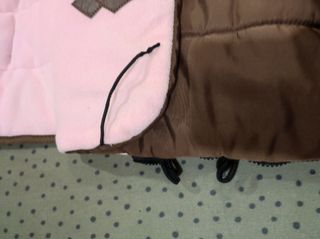 Saco para silla de paseo rosa y marrón